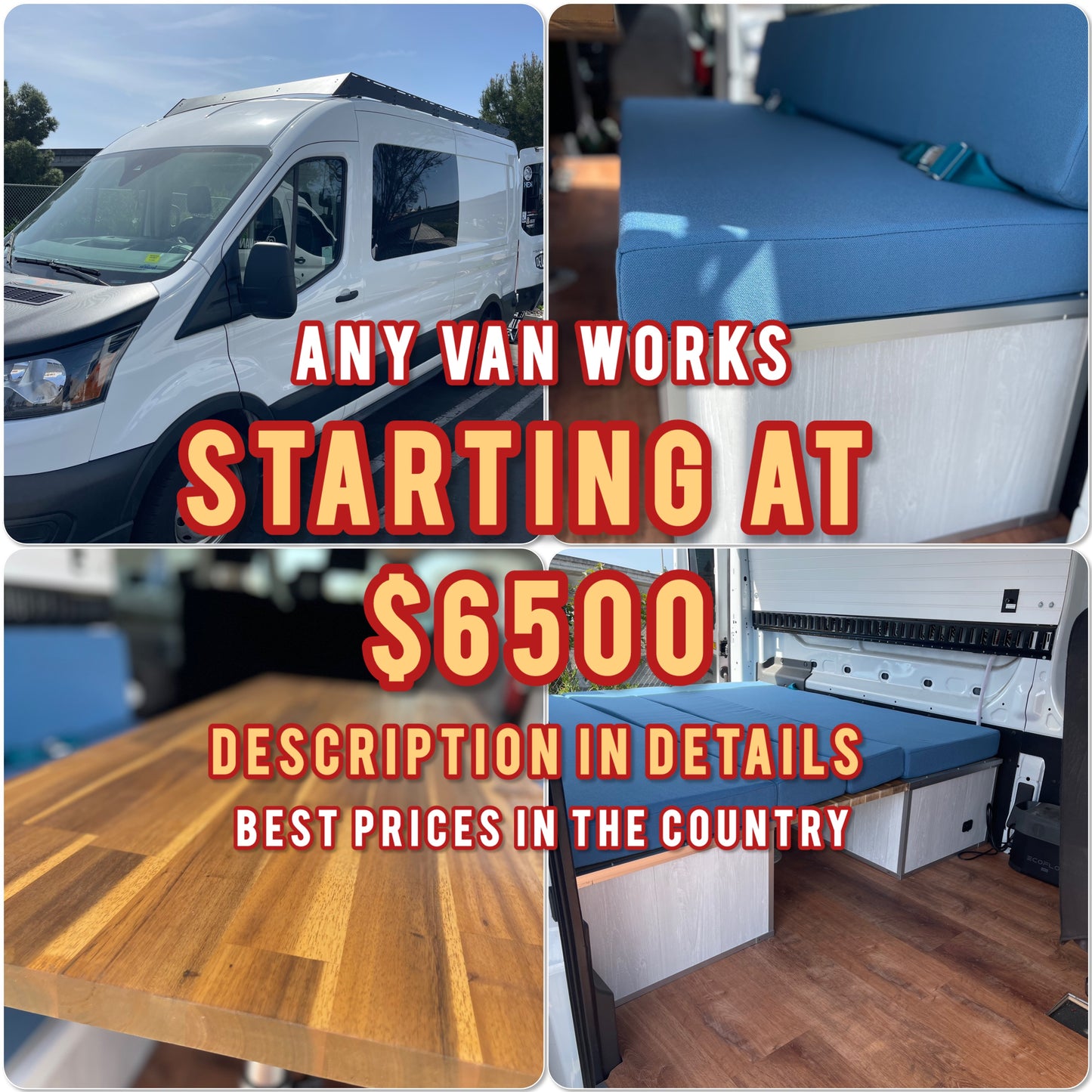 Partial Builds. Any Van Works
